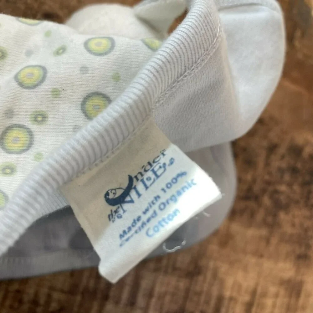 Under The Nile Security Blanket Lovey Organic Cotton Scrappy Lamb Green Dots